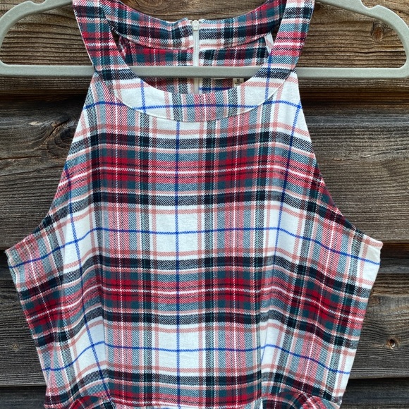 Copper Key Plaid Sleeveless Flannel Dress - Picture 6 of 9